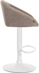 Tabouret de bar Davie Gris - Textile - 55 x 86 x 51 cm