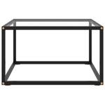 Couchtisch DE259 Schwarz - Glas - 60 x 35 x 60 cm