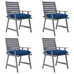 Garten-Essstühle 4er Set D6099 Marineblau - 4er Set