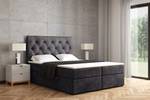 Boxspringbett ROMI Schwarz - Breite: 140 cm - H4