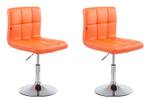 2er Set Lounger Palma V2 Kunstleder Orange