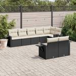 Gartensitzgruppe K6441(8-tlg) Schwarz - Massivholz - 69 x 62 x 62 cm