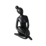 3er Set Yoga Figuren Marie Schwarz - Kunststoff - 5 x 10 x 6 cm