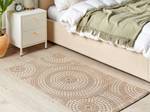 Tapis tressé ARIBA Beige - Blanc - 80 x 150 cm