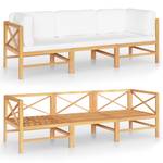 Garten-Lounge-Set (3-teilig) 3011651-2 Weiß - Holzwerkstoff - Holzart/Dekor - 66 x 60 x 66 cm