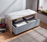 Hocker Trio mit Schublade Grau - Holzwerkstoff - 43 x 44 x 98 cm