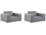 Fauteuil ROVIGO Gris - Blanc