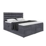 Boxspringbett Karim Dunkelgrau - 140 x 214 cm - H3