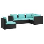 Garten-Lounge-Set (5-teilig) 3013636-1 Schwarz - Blau - Hellblau