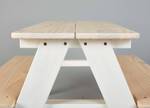 Tischset mit Kinderbänken Weiß - Holz teilmassiv - 50 x 82 x 90 cm