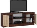 TV-Schrank K140 2T 1S CLP Eiche Sonoma Dekor - Wenge Dekor