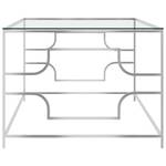 Couchtisch D500 Silber - Glas - 60 x 45 x 120 cm