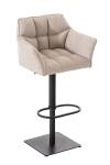 Tabouret de bar Damaso Beige - Noir