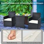 Gartenmöbel inkl. Sitzkissen (3er Set) Braun - Rattan