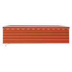 Auvent rétractable 3014348-3 Marron - Orange - Métal - Textile - 300 x 1 x 500 cm