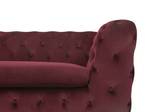 3-Sitzer Sofa SOTRA Burgunderrot - Rot - Silber