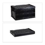 1 x Transportbox 60 L mit Deckel schwarz Schwarz - Kunststoff - 59 x 33 x 40 cm