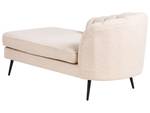 Chaiselongue ALLIER Beige - Schwarz - Creme - Armlehne davorstehend links - Ecke davorstehend rechts