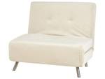 Schlafsofa FARRIS Creme - Silber - Weiß