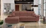 Ecksofa Cotere Mini Cord Rosé - Ecke davorstehend links