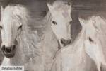 Tableau peint à la main Indomptables Blanc - Bois massif - Textile - 120 x 60 x 4 cm