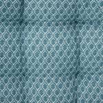 Galettes de chaises Coton Bleu Canard Bleu - Textile - 38 x 5 x 38 cm
