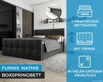 Boxspringbett NATHIE 140x200 Monolith 92 Grau