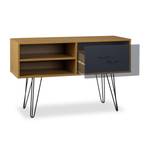 Sideboard Retro Design Schwarz - Braun - Grau - Holzwerkstoff - Metall - 100 x 62 x 38 cm