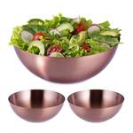 Lot de 3 saladiers en inox 24 x 9 x 24 cm