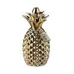 Spardose Ananas gold Gold - Keramik - Kunststoff - 11 x 24 x 11 cm