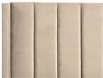 Lit double VILLETTE Beige - Noir - Largeur : 185 cm