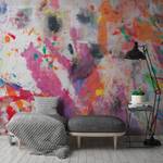 Fototapete Abstrakt Bunt Graffiti-Wand Grau - Multicolor