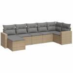 Gartensitzgruppe K6552(7-tlg) Beige - Massivholz - 69 x 62 x 66 cm