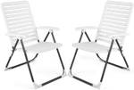 Chaises de jardin NP10924WH-2 Blanc - Matière plastique - 12 x 94 x 62 cm