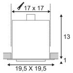 Einbaustrahler A-298085 Weiß - Metall - 20 x 14 x 20 cm