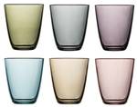 Wasserglas Streetfood 6er Set Naturfaser - 2 x 9 x 9 cm