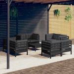 Garten-Lounge-Set Schwarz