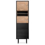 Regale LOFTY TV/HiFi-Einlage Schwarz - Braun - Eiche Dekor