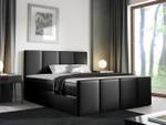 Boxspringbett Lars Glas Schwarz - Breite: 184 cm