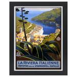 Bilderrahmen Poster La Riviera Italienne Schwarz