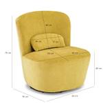 Fauteuil rond pivotant jaune - DAMIEN Jaune