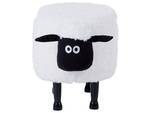 Pouf animal SHEEP Noir - Chêne clair - Blanc