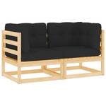 Garten-Ecksofas mit Kissen 2er Set V745 Grau - Massivholz - 70 x 67 x 70 cm