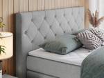 Boxspringbett KING VELEN Platingrau - Breite: 200 cm - H4 - Textil