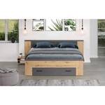 Bett Follow Braun - Holz teilmassiv - 230 x 87 x 203 cm