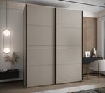 Armoire Lux 1 Beige - Noir - Largeur : 190 cm