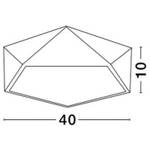 Deckenleuchte Darius Schwarz - Metall - Kunststoff - 20 x 10 x 20 cm