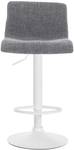 Tabouret de bar Hover Gris lumineux - Blanc