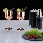 Lot de 4 verres à vin inox Cuivre