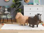 Pouf animal HORSE Marron - Marron foncé - Chêne foncé